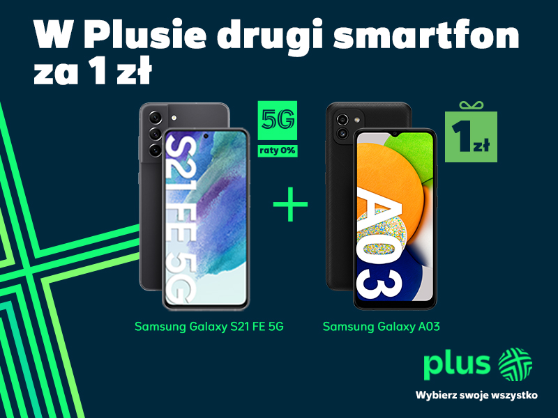 Samsung Galaxy A03 za 1 zł w Plusie